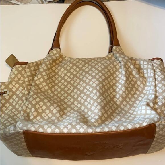 Kate Spade Stucco Stevie Canvas Baby Diaper Bag - Picture 12 of 16